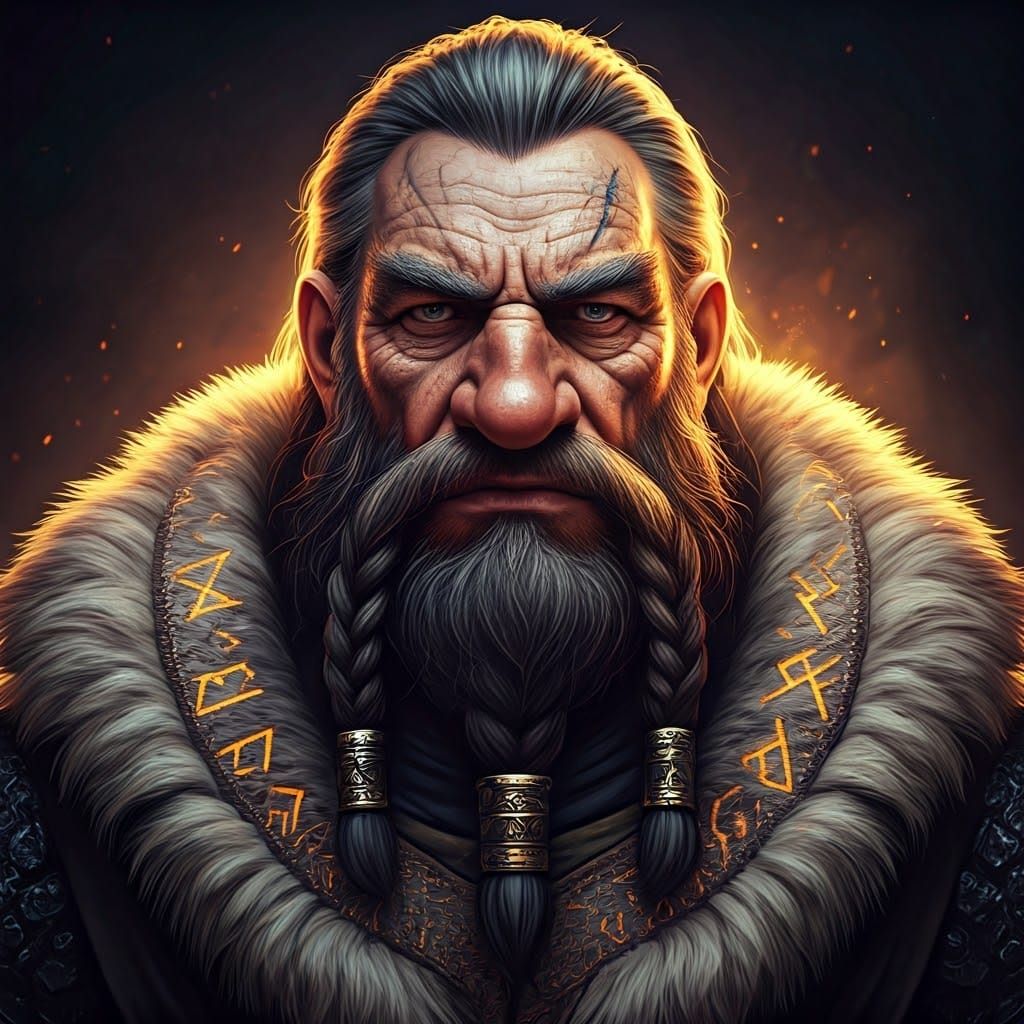 Grizzled Dwarf Warrior Cleric