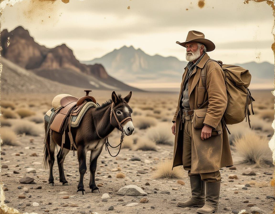 Prospector and Mule: A Faded Photographic Memory