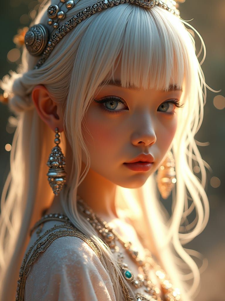 Enchanted Hmong Princess in Traditional Attire