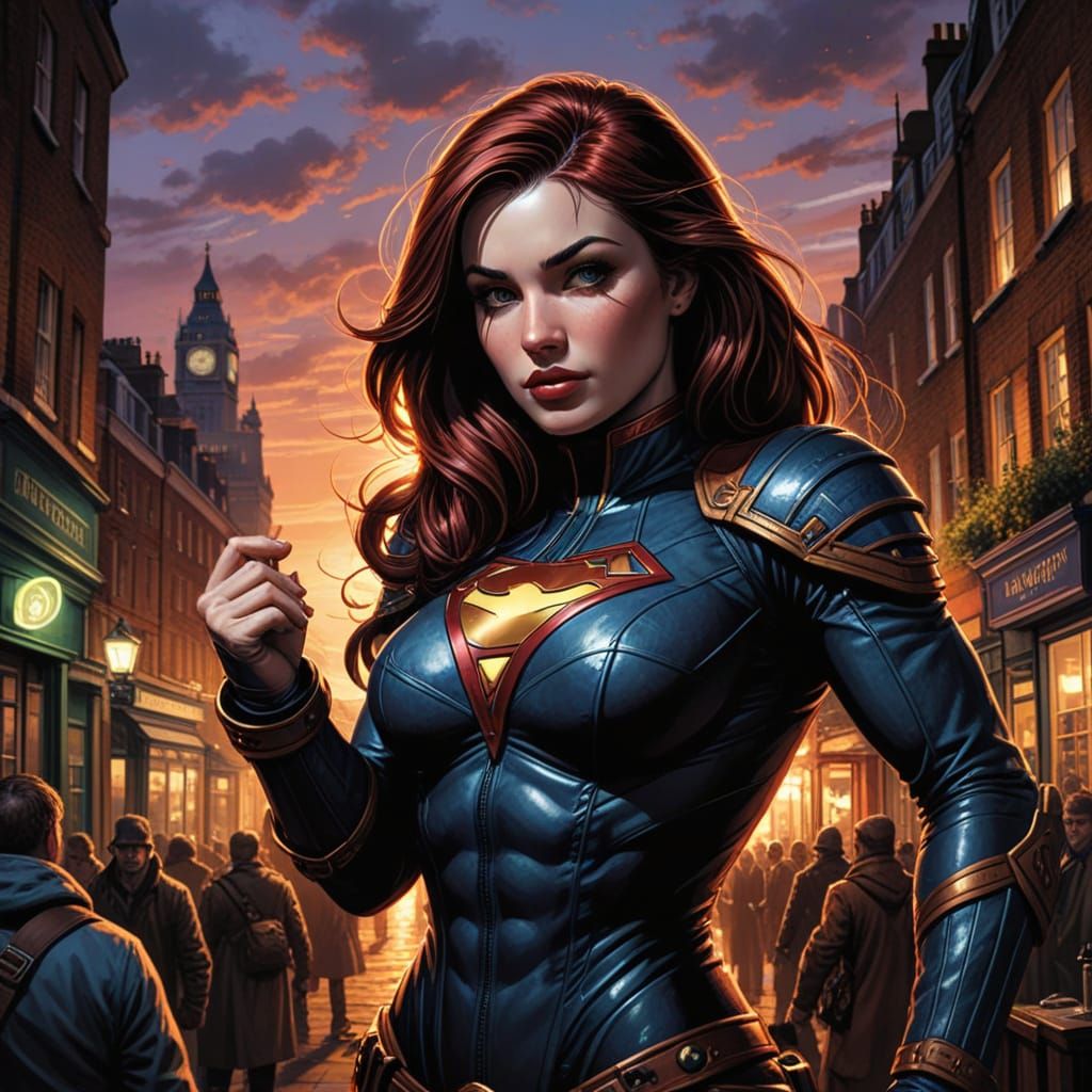 Marietta Groan in London Comic Book Style