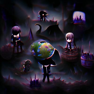 Eerie Dark World Illustration