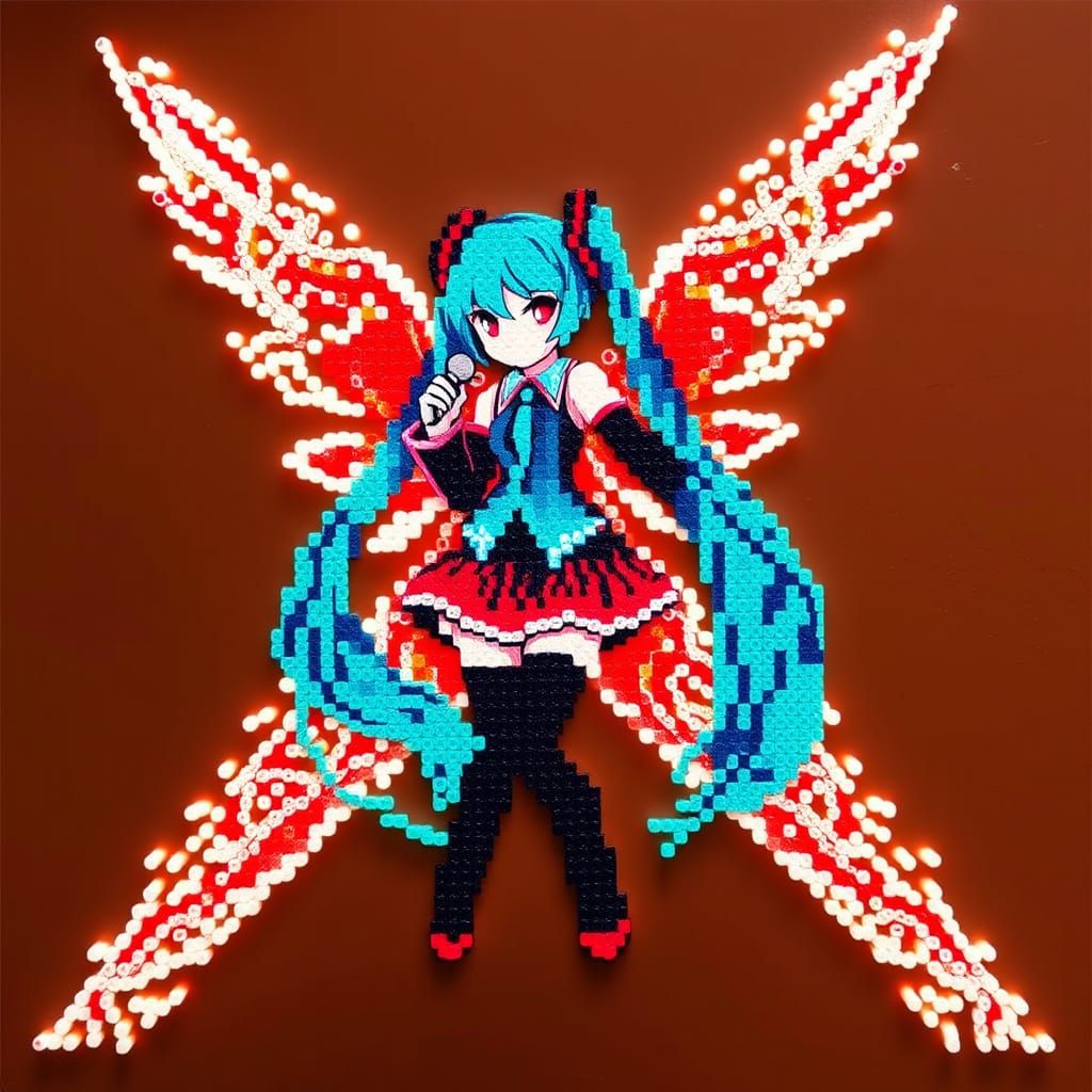 Hatsune Miku Concert Rendered in Colorful Beads