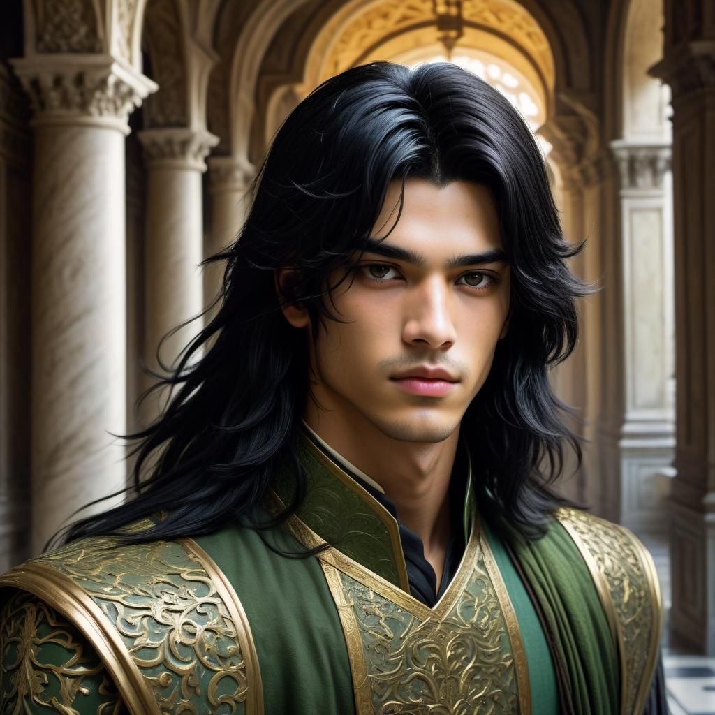 Teenage Prince Walking Through Palace Halls