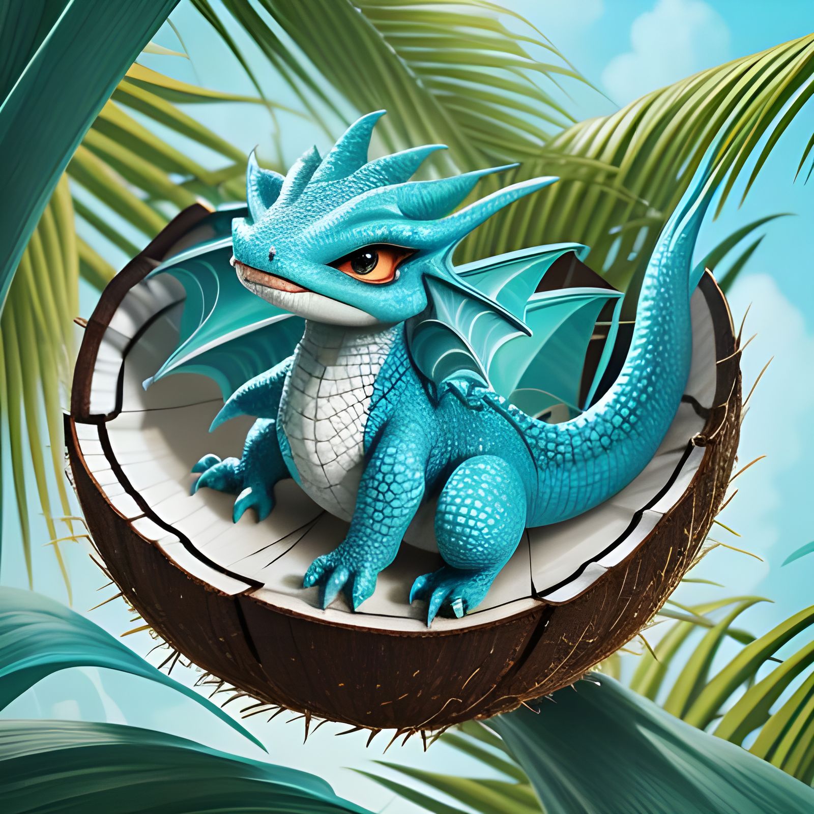 Dragon and Coconut Textural Fusion