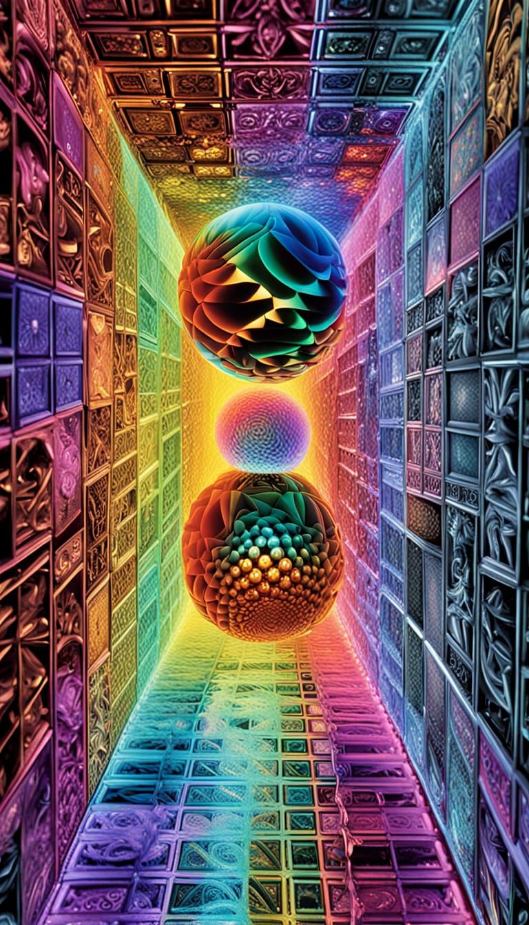 Iridescent Vortex with Impossible Geometry and 3D Effects