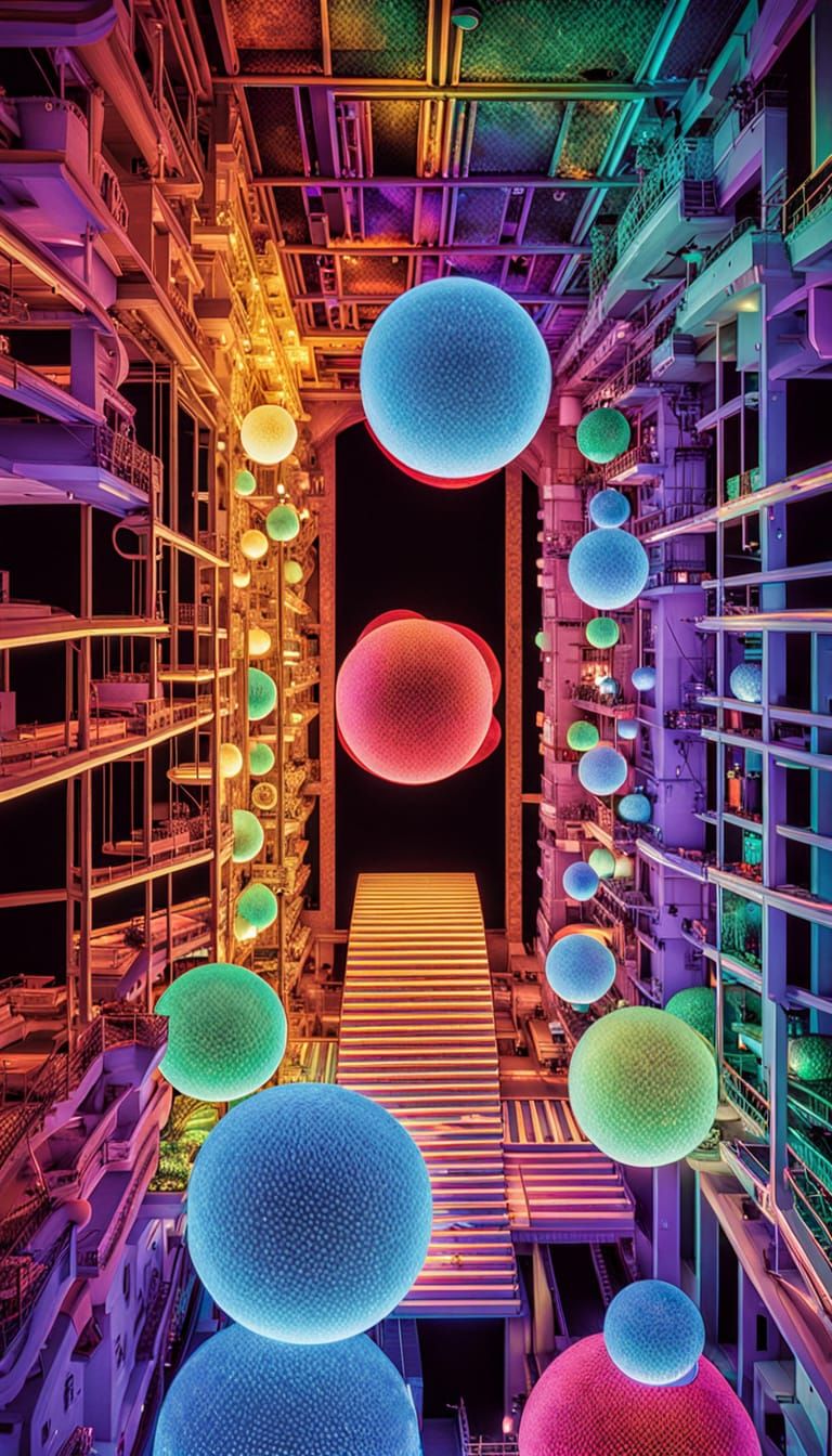 Iridescent Vortex of Infinite Depth with Fractal Geometry