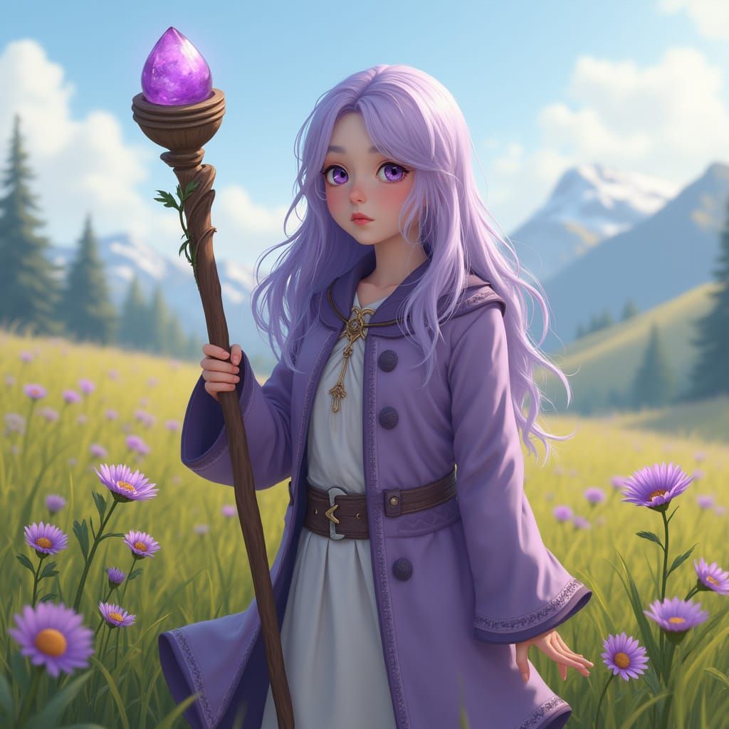 Realistic Portrait of Fern from Frieren: Beyond Journey's En...