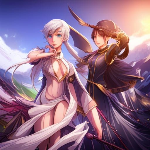 Anime Characters in Detailed Fantasy Art