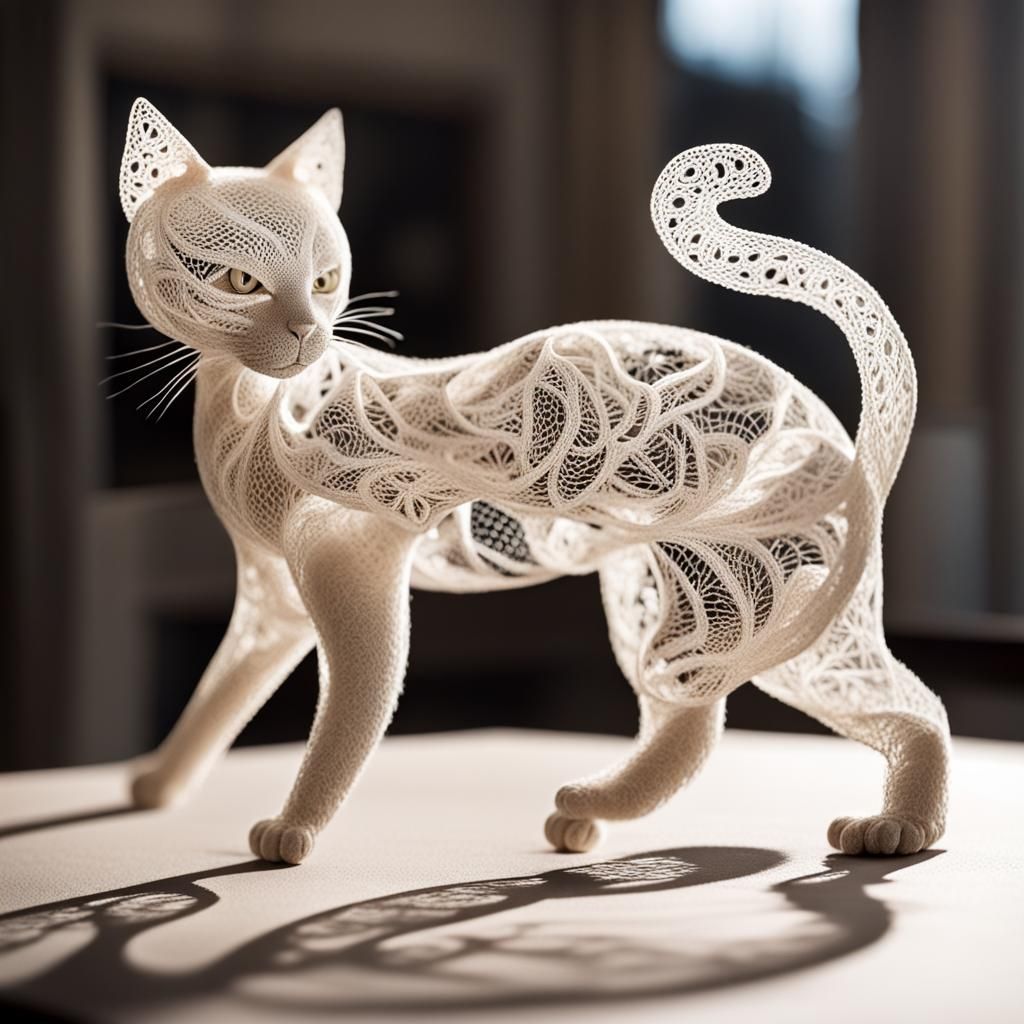 Lace Cat Dancing in Dust