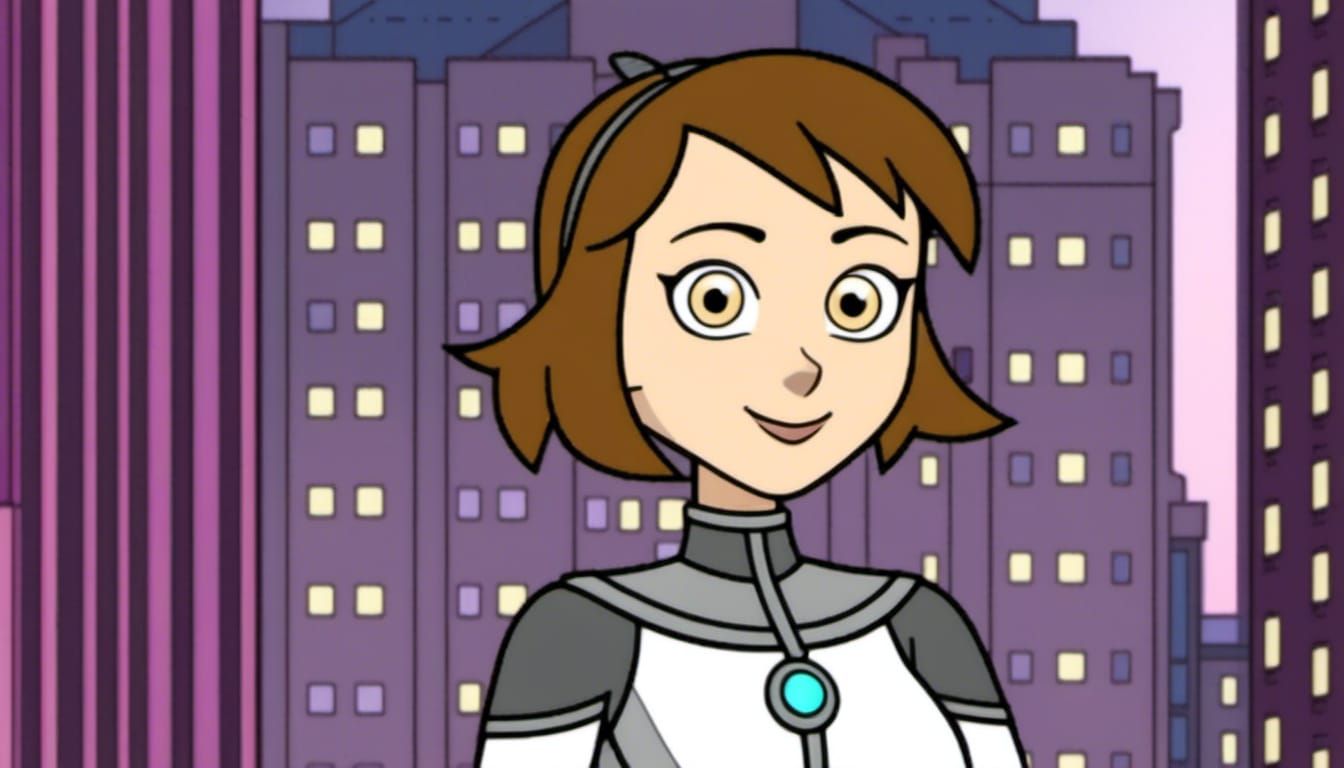 Cybernetic Armor Portrait in Neon Cyberpunk City