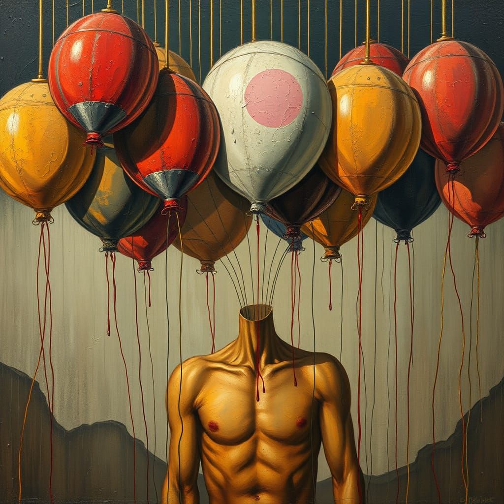 Surreal Anunnaki Origins in Impasto Oil Painting