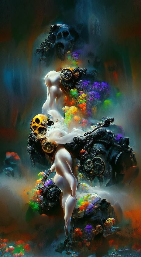 Ghost in the Machine: Colorful Fantasy Art