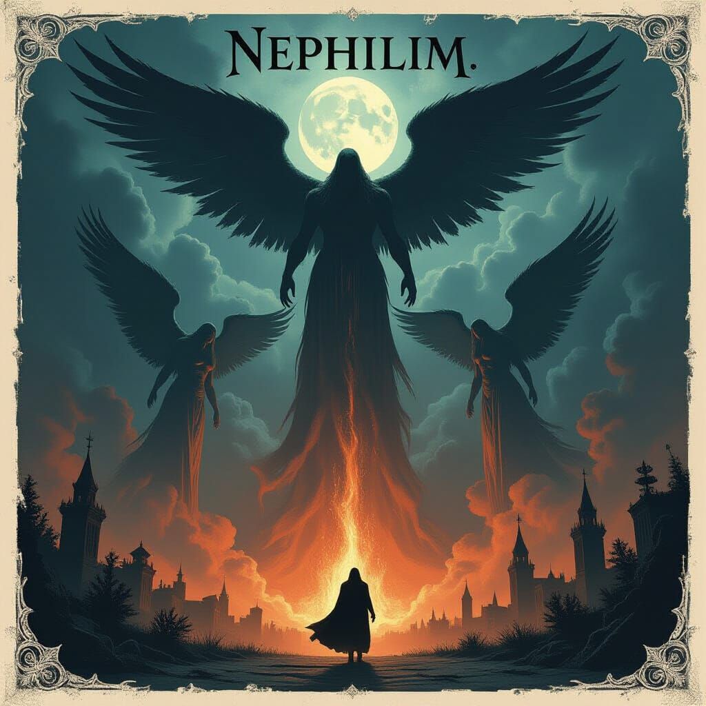 Nephilim Album Cover: Angelic Horror Descends