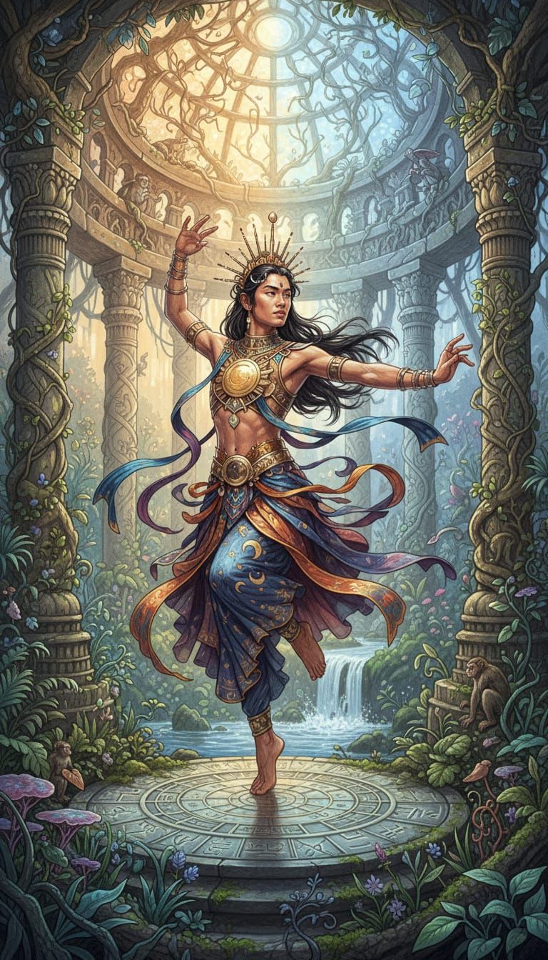 Sacred Sun and Moon Dance in Hidden Jungle Temple