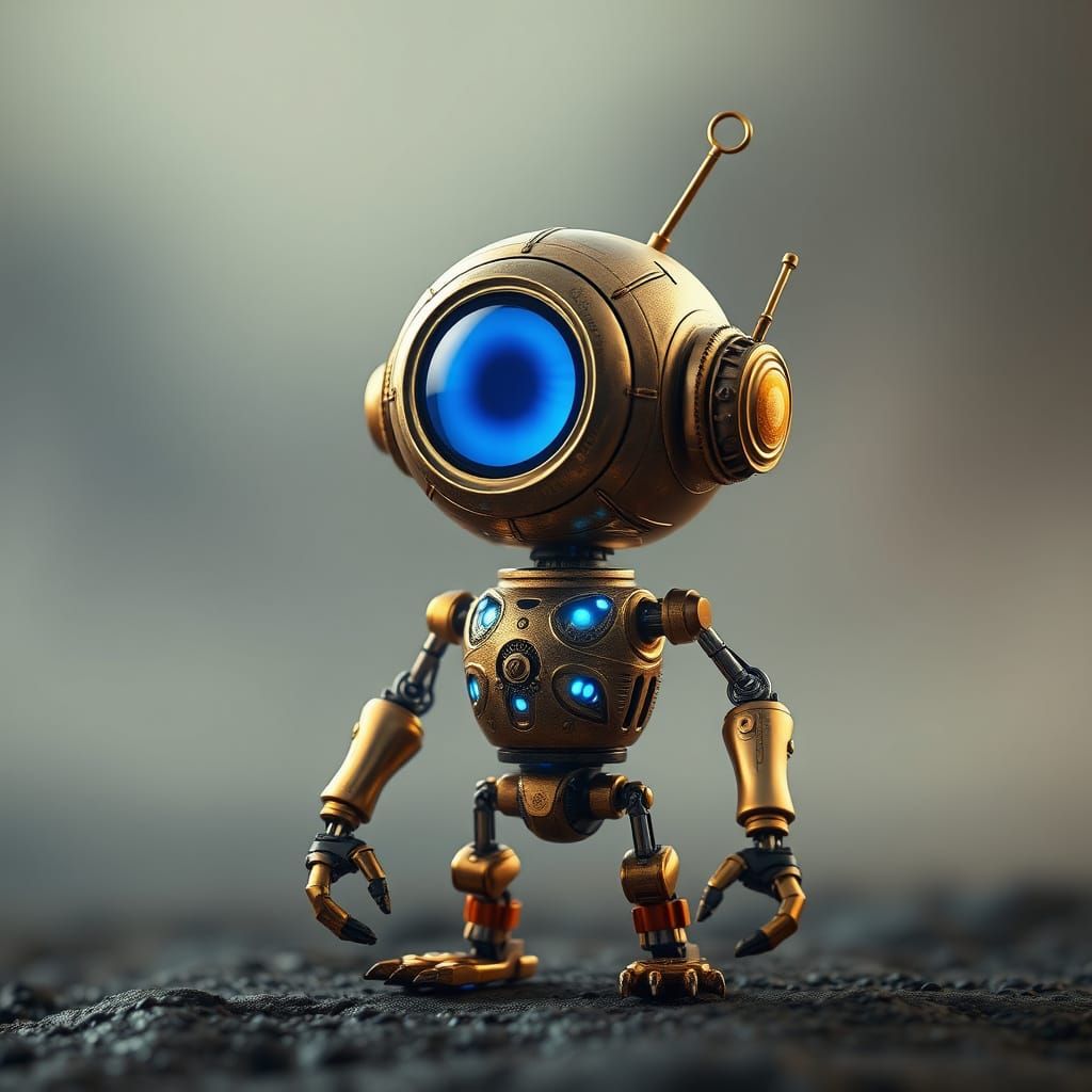 Small, Endearing Robot in a Dreamlike Atmosphere