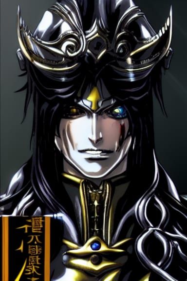 Alucard in Golden Armor: 3D Japanese Illustration