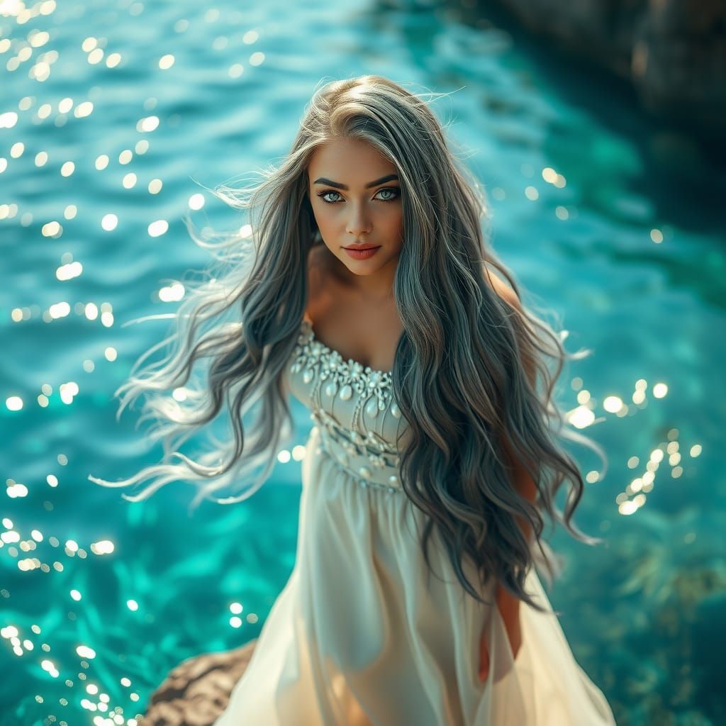 Enchanting Woman by Mystical Lagoon