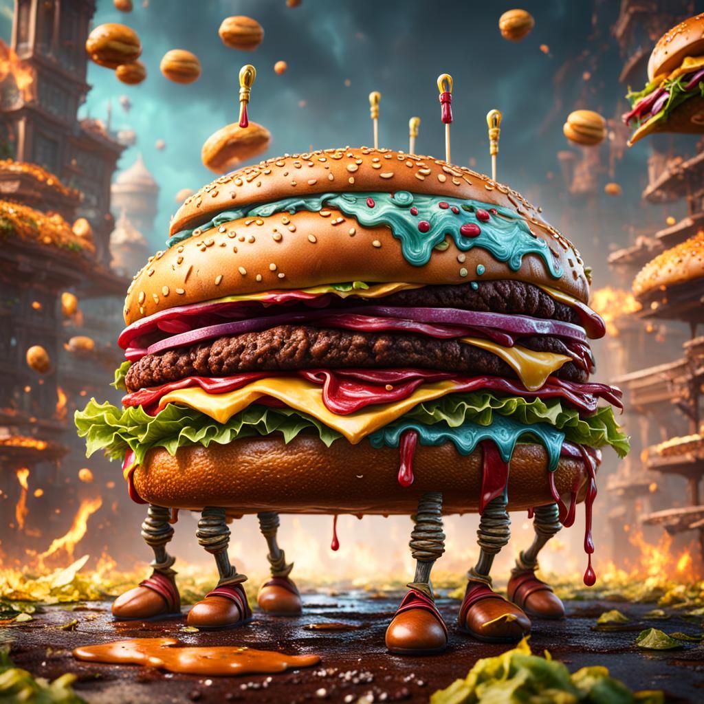 Walking Hamburger: Fantastical Concept Art in Deep Color