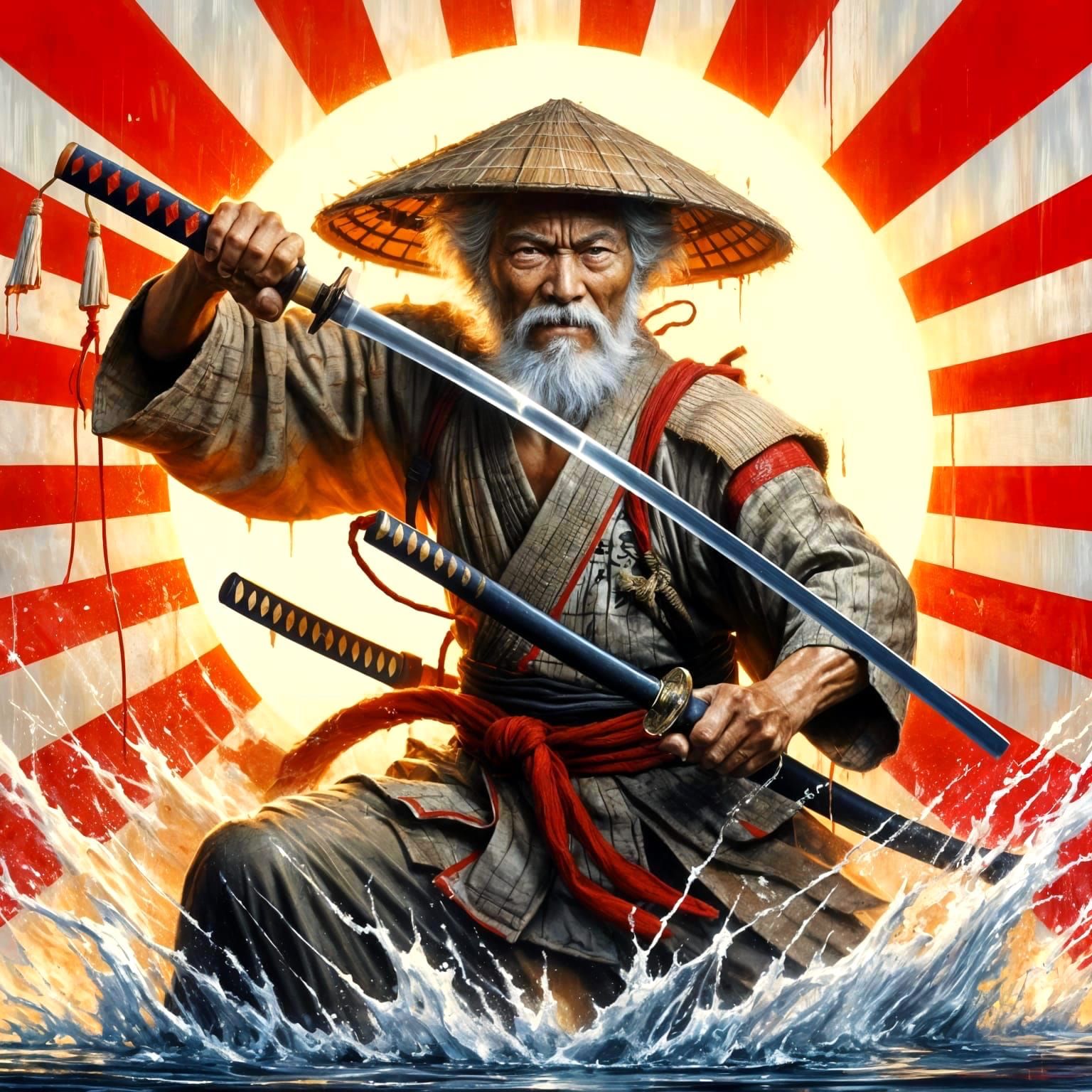 elderly samurai warrior