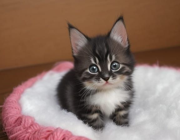 Micro Kitten Overflowing with Fluffy Cheerfulness