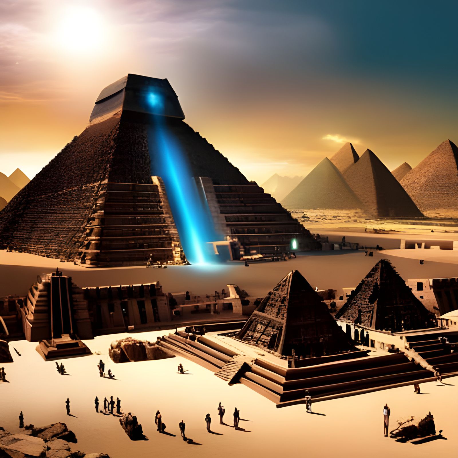 Ancient City with Sphinx: Digital Matte Painting