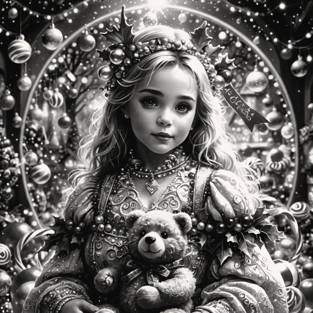 Baby Teddybear Christmas Wonderland in Candy Art Style