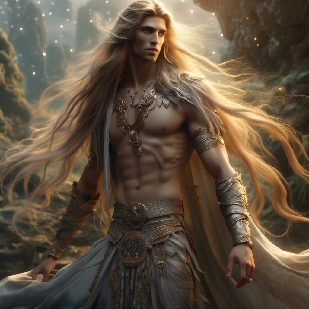 Golden Haired Fairy with Silver Eyes