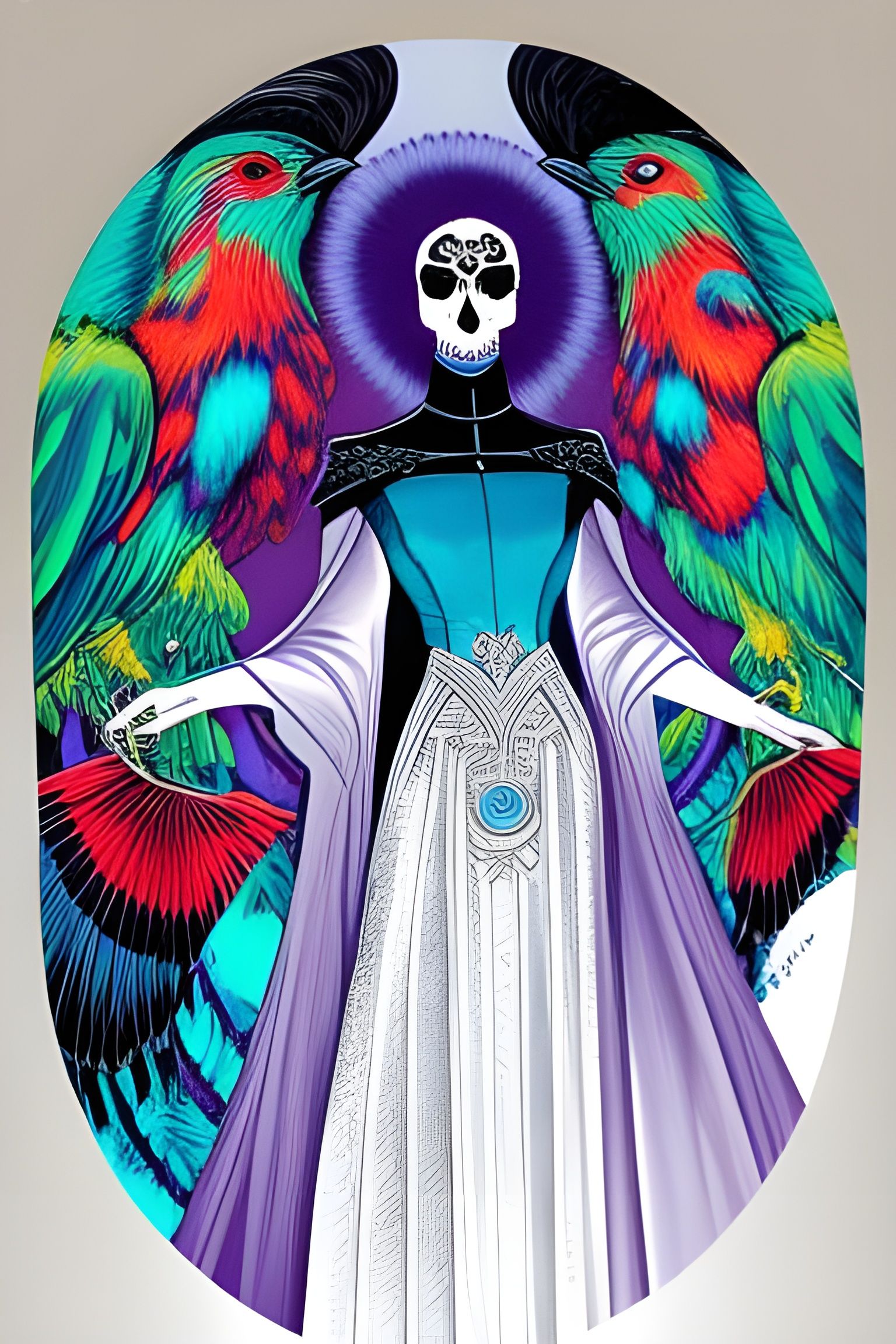 Raven Queen Portrait in Dramatic Style