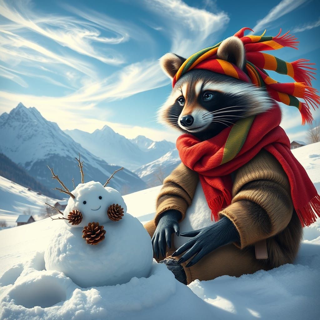 Surrealist Winter Wonderland in the Swiss Alps