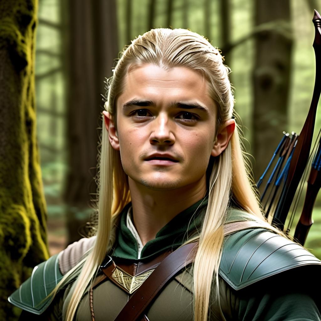 Legolas in Mirkwood Forest: Photorealistic Masterpiece