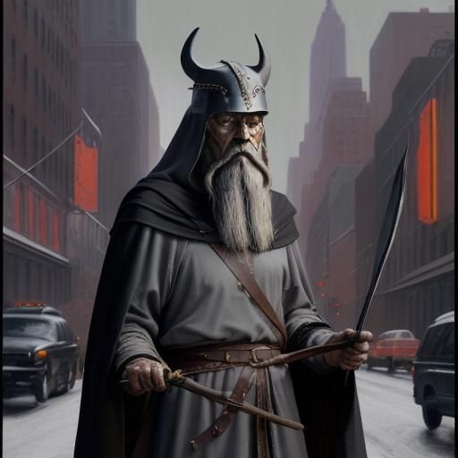 Moondog in New York City, Hopper Style