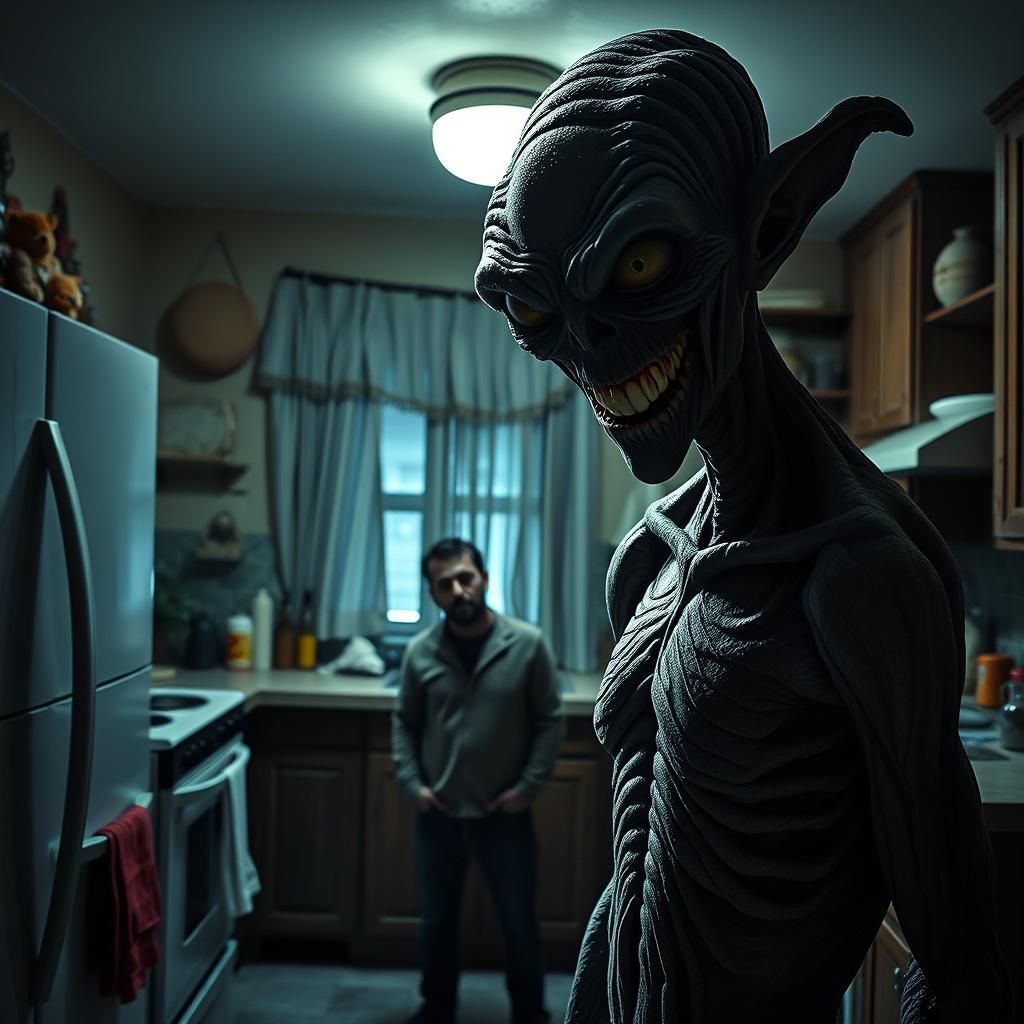 Terrifying House Elf Nightmare in Giger Style