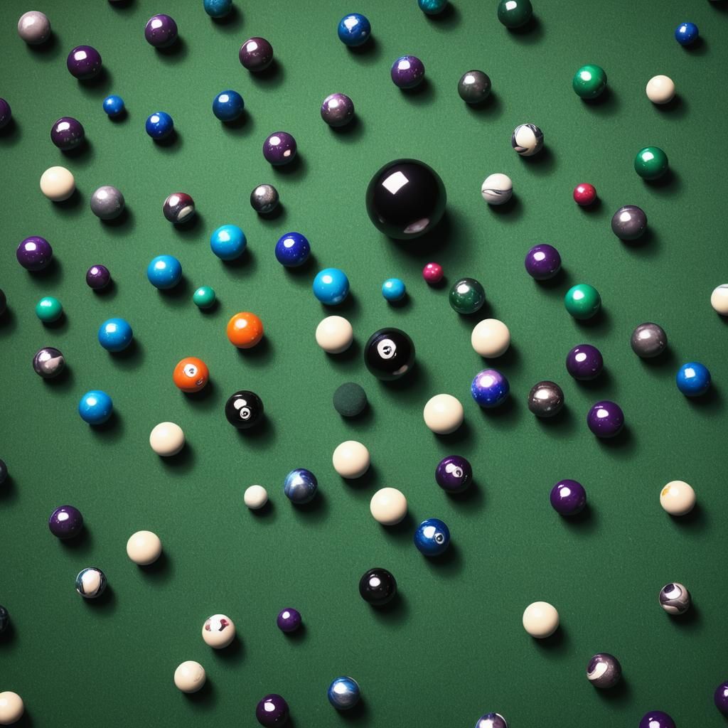 Billiard Galaxy: Hyperrealistic 3D Render in Unreal Engine