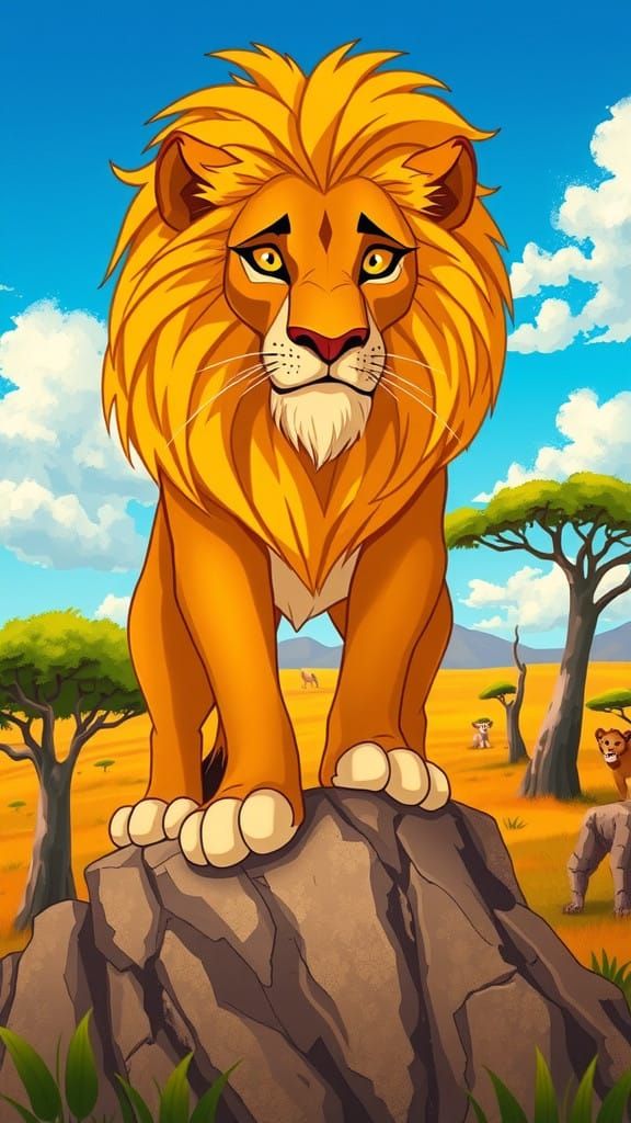 Regal Lion King of the Savannah