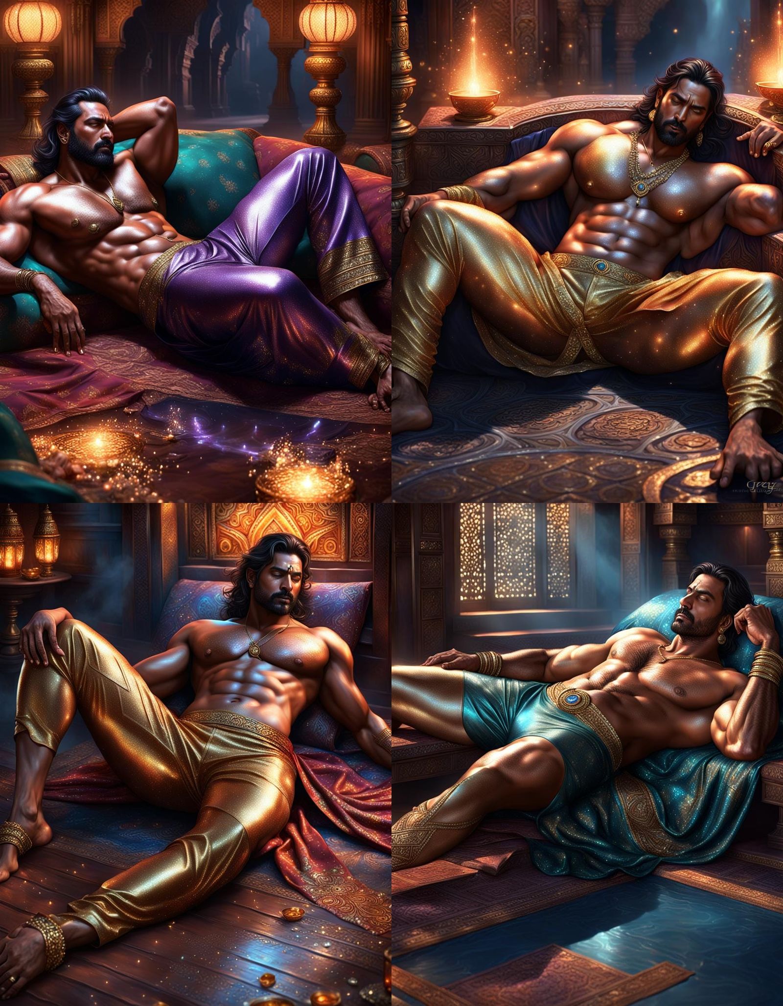 Fantasy Art of a Man Sleeping