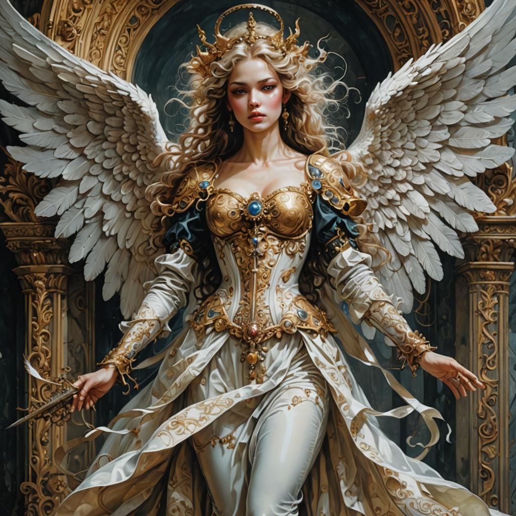 Baroque Angel in Surreal Style