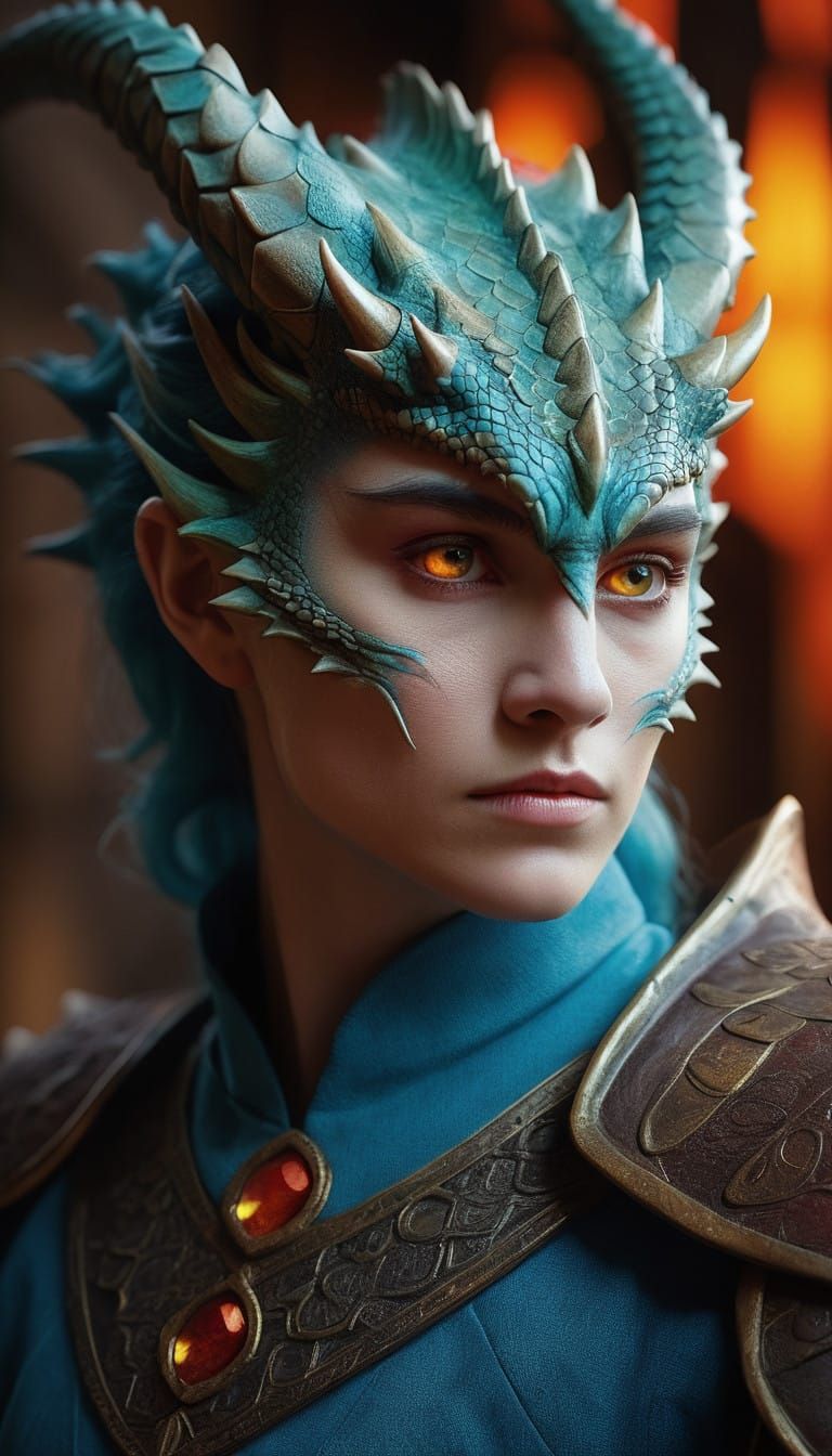 Medieval Dragon Encounter in Cinematic Style