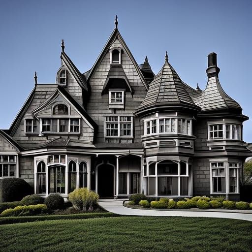 Sinister House Front with Wild Angles