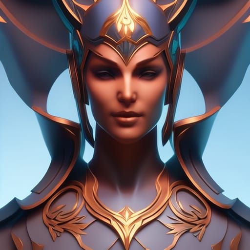 Detailed Annunaki Portrait in Art Nouveau Style