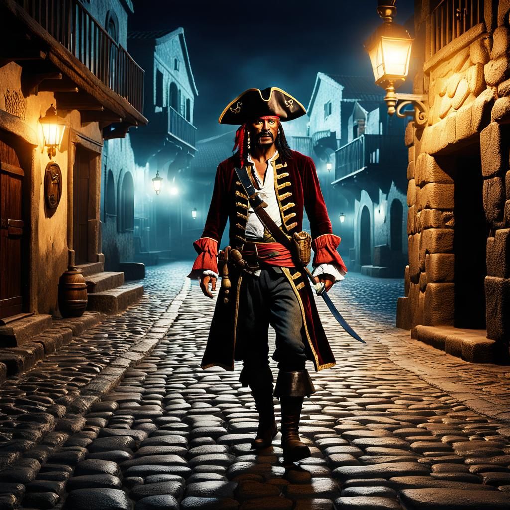 Pirate Captain on Tortuga: 8k Realistic Photograph
