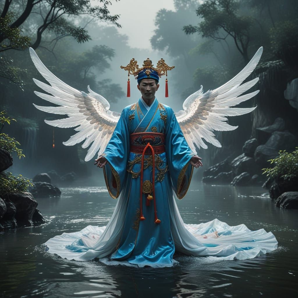 Surreal Jiangshi Angel in Heavenly Disguise