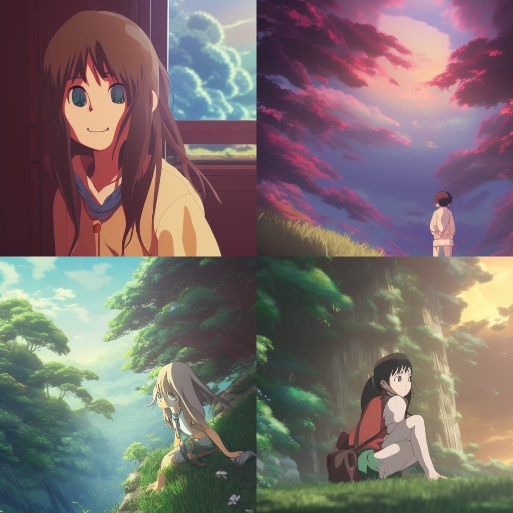 Anime Gacha OC in Studio Ghibli Style