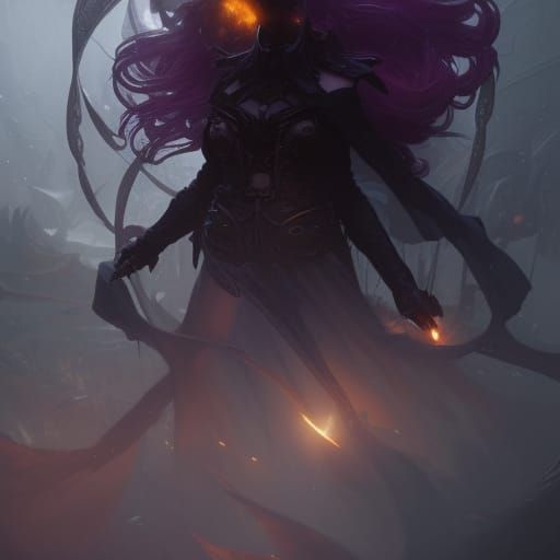 Hyperdetailed Black Rose in Dark Fantasy Style