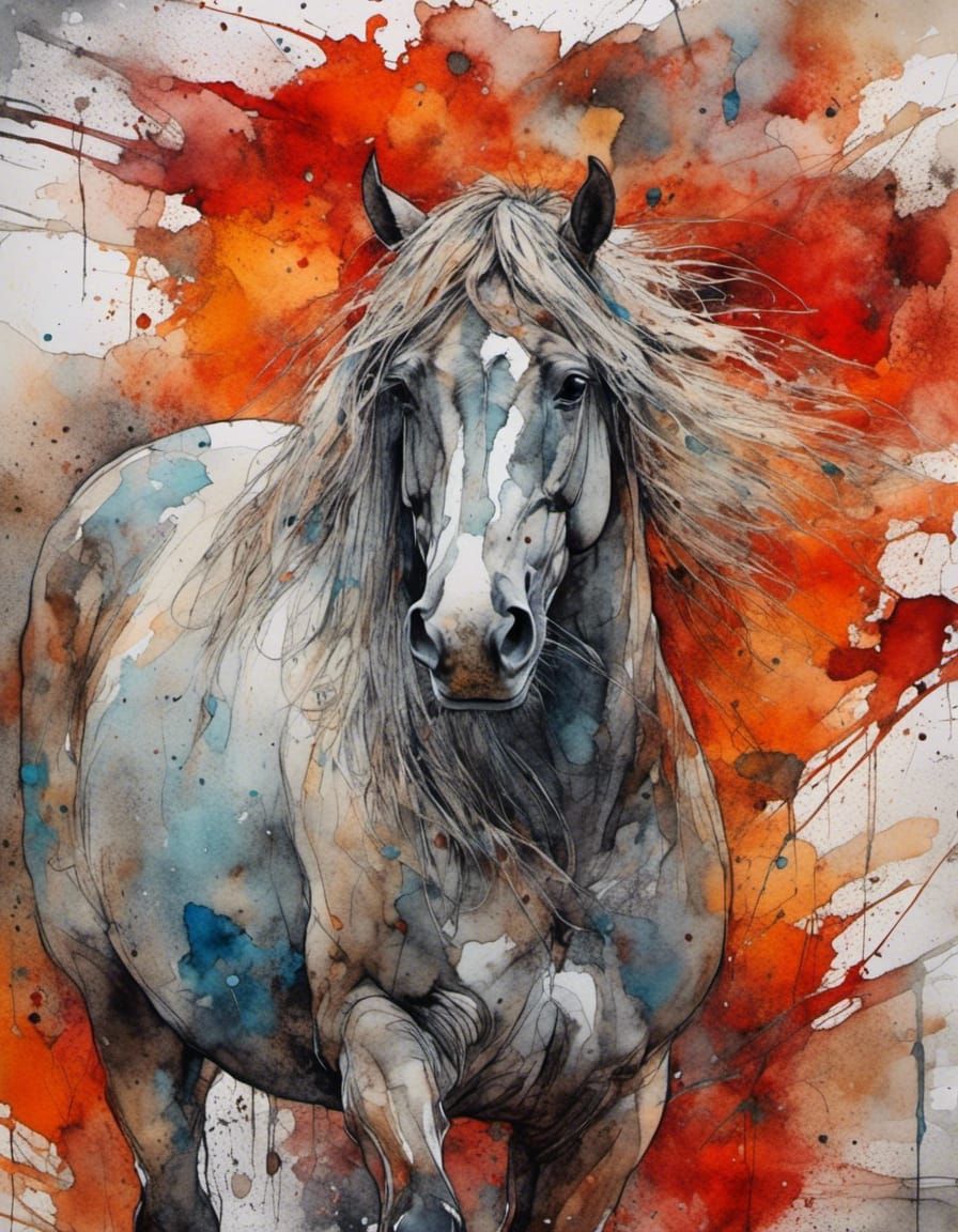 HEAD HORSE Close up portrait, ambient light, Nikon 15mm f/1....