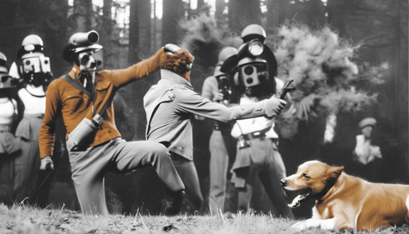 Cows and Dogs Vote in Vibrant Splash Art