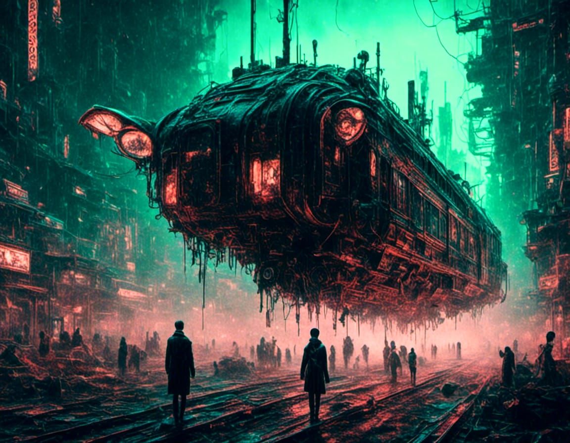 Cyberpunk Cat in Blade Runner Cityscape