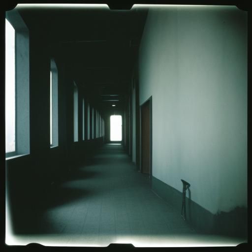 Eerie Liminal Space in Dark Film Style