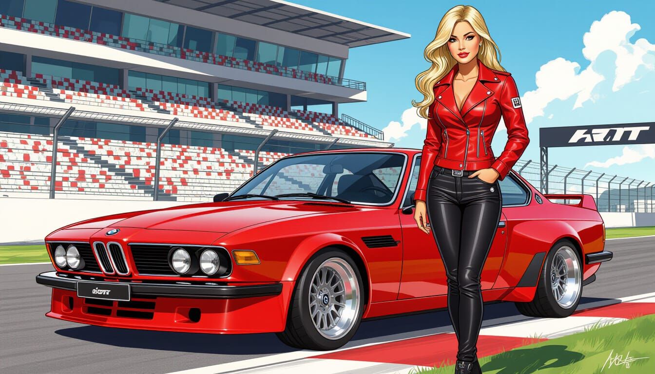 Pinup Model Poses With Retro-Modern Sports Car