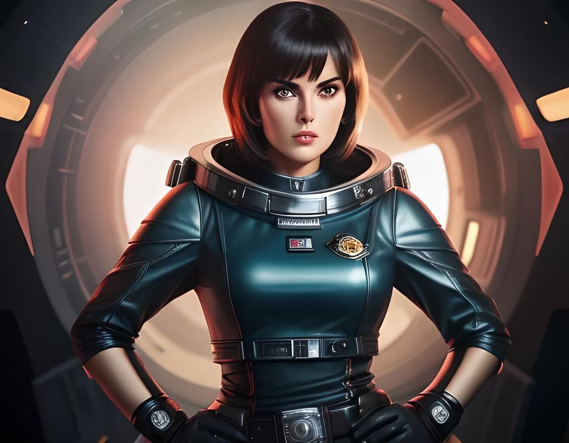 Retro Sci-Fi Starship Crew Pinup