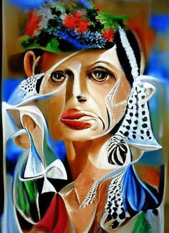 Cubist Acrylic Art: A Picasso-esque Beauty